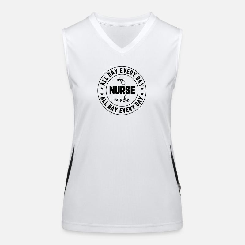 Nurse Mode All Day Every Day Women's Functional Contrast Tank Top