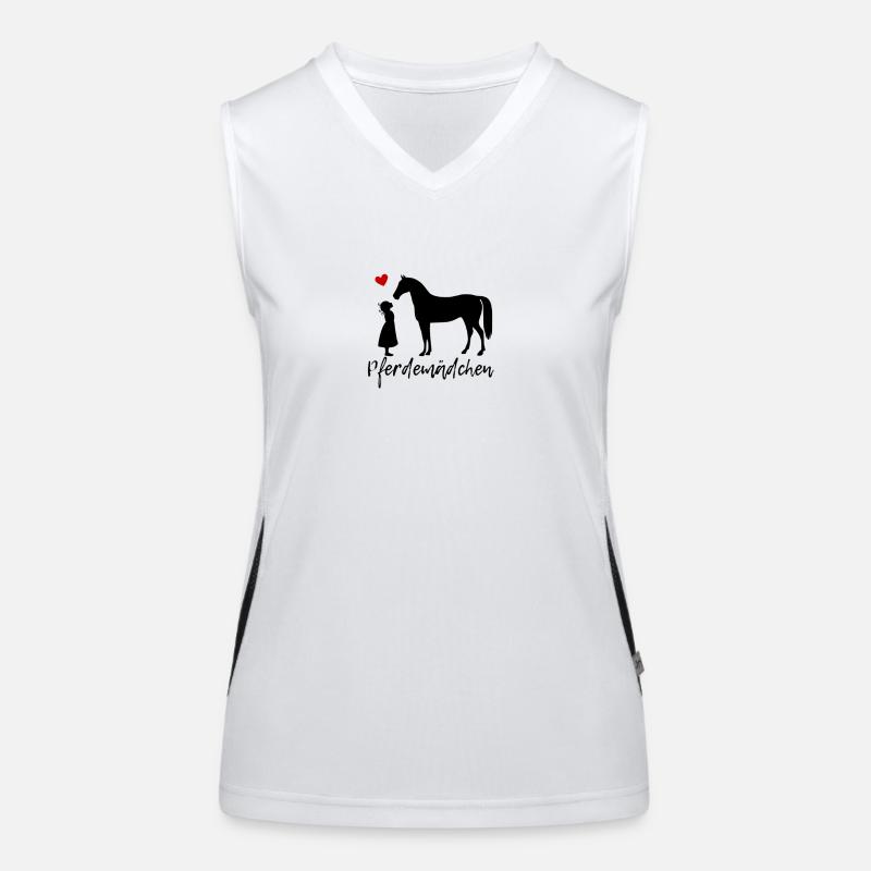 Pferdemädchen Funktionelles Kontrast-Tank Top für Frauen