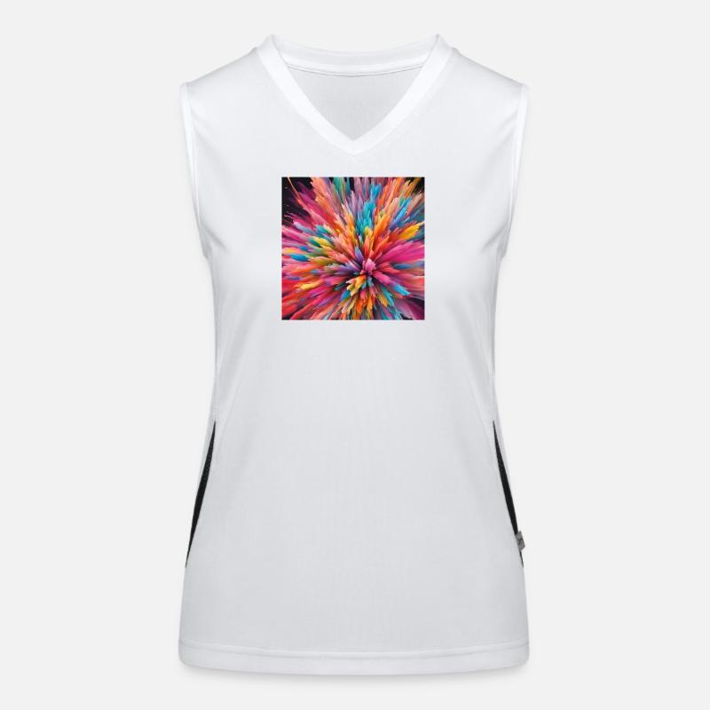 Explosion de couleurs Débardeur respirant contrasté Femme