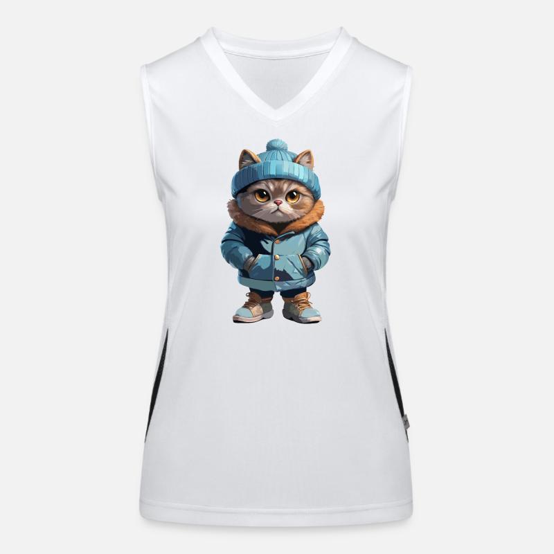 Chat Automne Hiver Tenue Débardeur respirant contrasté Femme