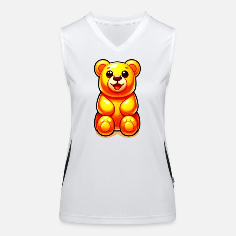 Teddybär Funktionelles Kontrast-Tank Top für Frauen