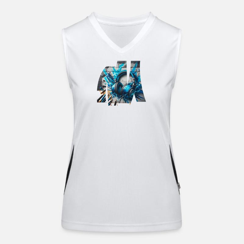 Grafischer Rhythmus und chromatischer Klang. Funktionelles Kontrast-Tank Top für Frauen