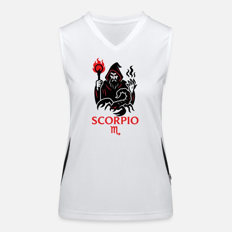 Scorpio Zodiac Witchmaster Funktionelles Kontrast-Tank Top für Frauen