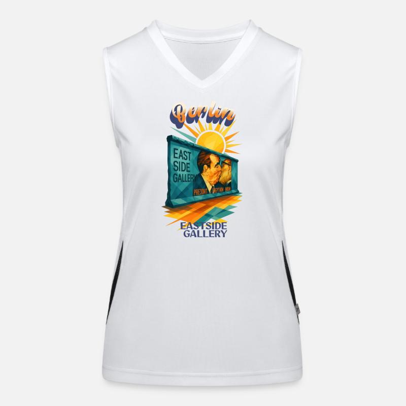 Berlin - EAST-SIDE GALLERY - Urban Retro Dreams Women's Functional Contrast Tank Top