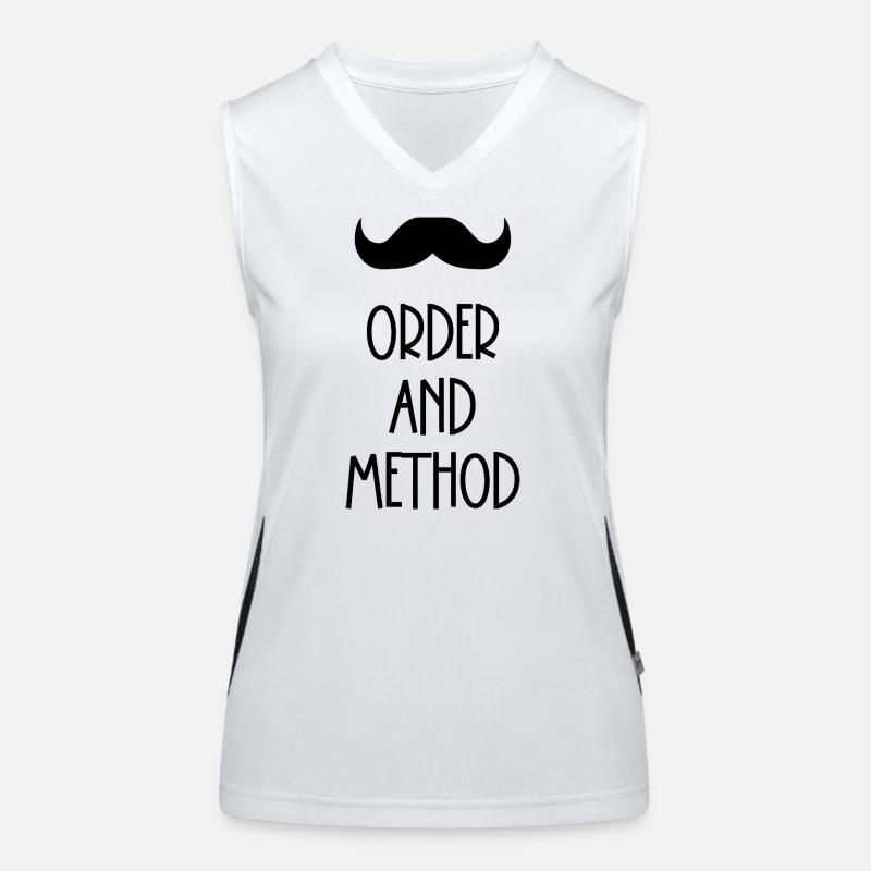 Order and method Poirot mustache Women's Functional Contrast Tank Top