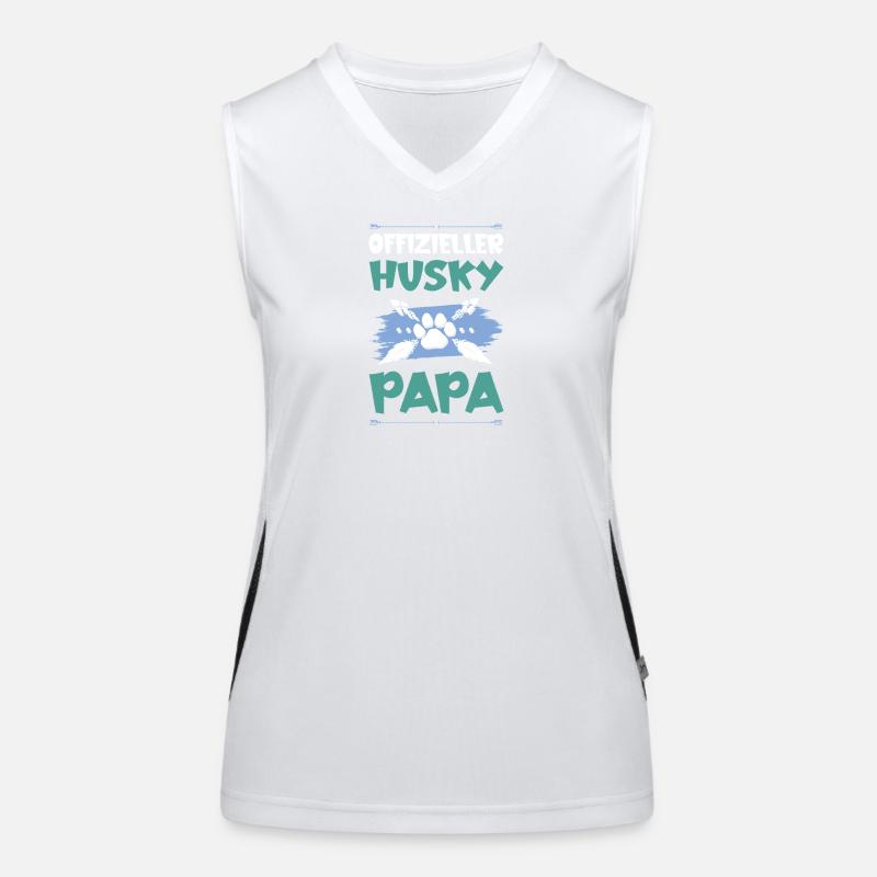 husky hunde papa Funktionelles Kontrast-Tank Top für Frauen