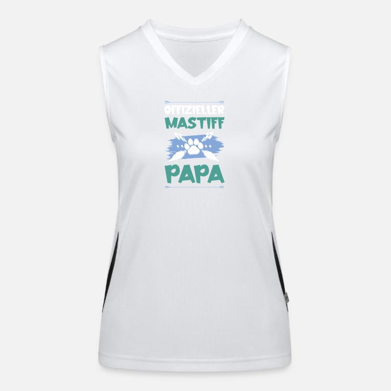mastiff dog dad Women's Functional Contrast Tank Top