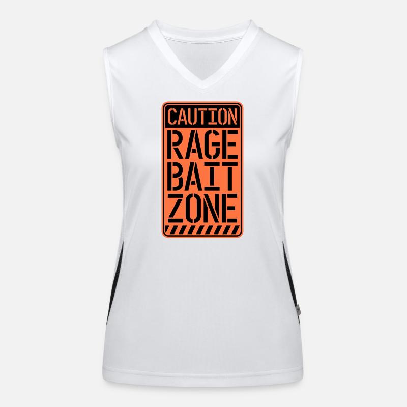 Warning Rage Bait Caution Zone Schild Spaß Warnung Funktionelles Kontrast-Tank Top für Frauen