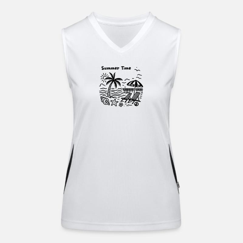 Conception de la plage Débardeur respirant contrasté Femme