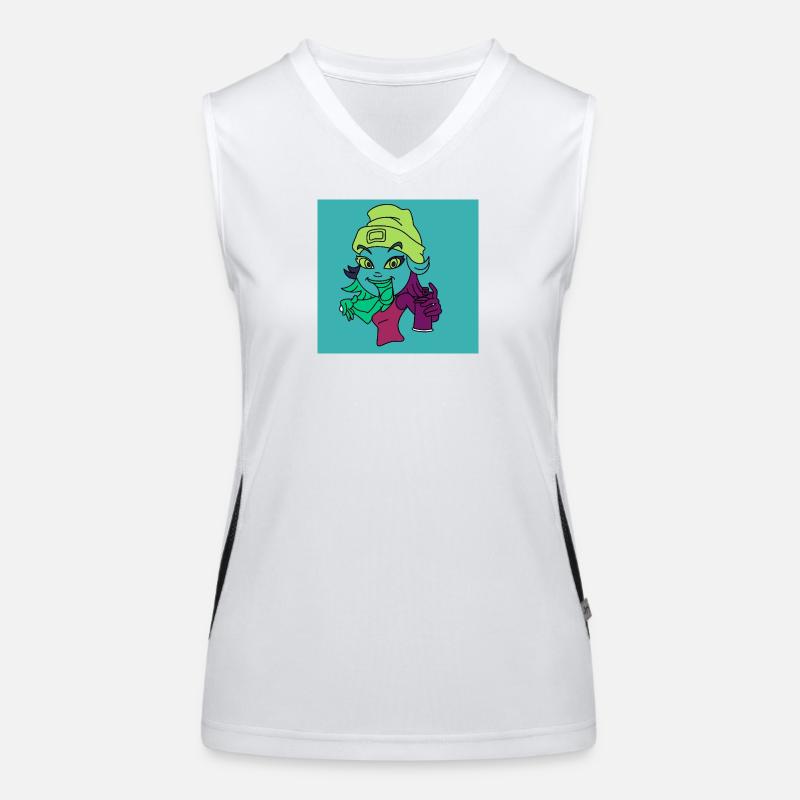 Neon-Graffiti-Maskottchen Funktionelles Kontrast-Tank Top für Frauen