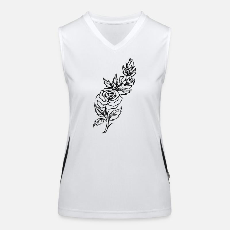 Rose Vine Women's Functional Contrast Tank Top