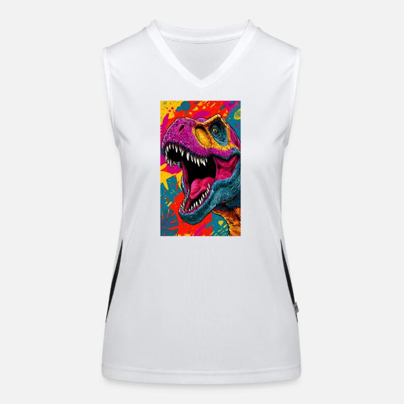 dinosaur Women's Functional Contrast Tank Top