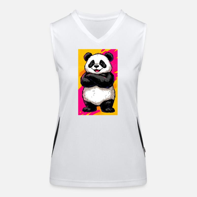 Panda Funktionelles Kontrast-Tank Top für Frauen