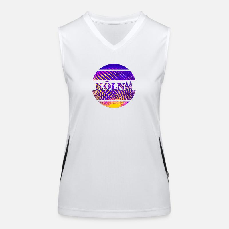 Cologne logo made of disco ball Women's Functional Contrast Tank Top