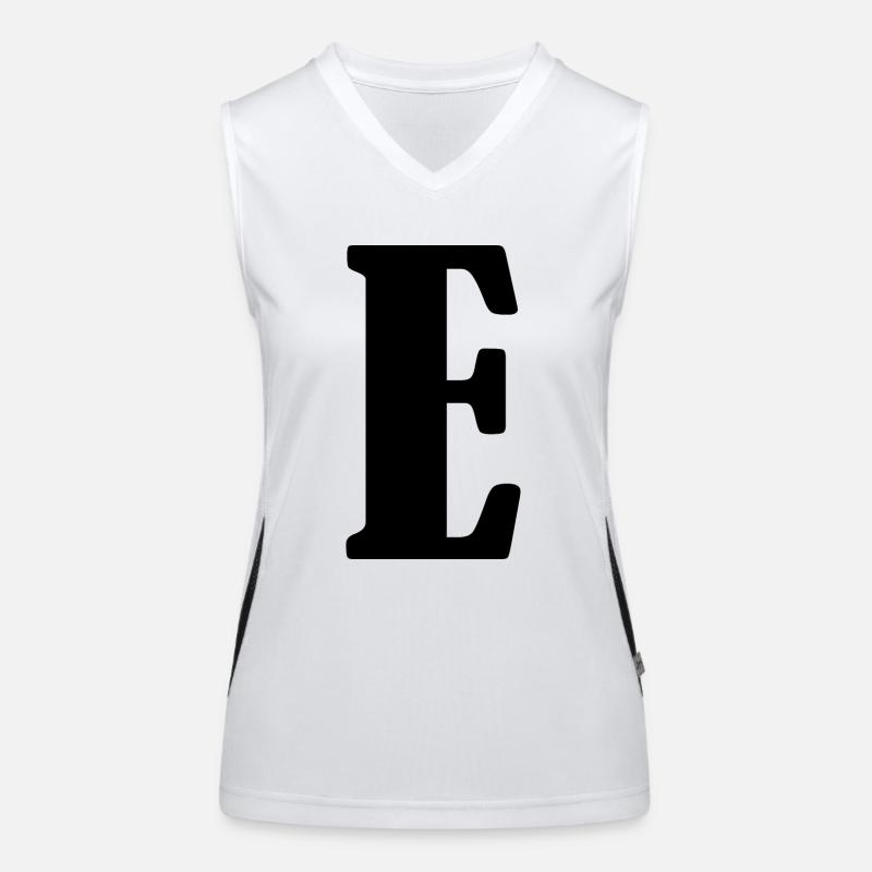 E - Women's Functional Contrast Tank Top - white/black
