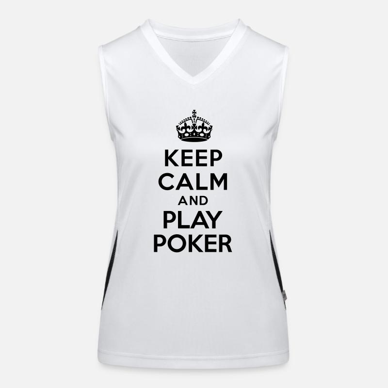 Keep calm play Cards Débardeur respirant contrasté Femme