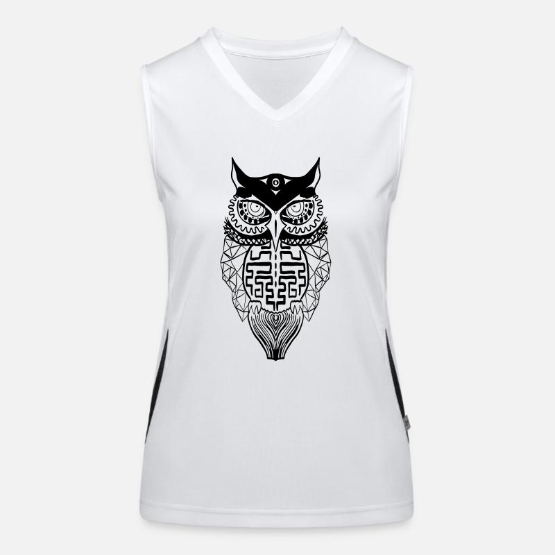 Eule Funktionelles Kontrast-Tank Top für Frauen