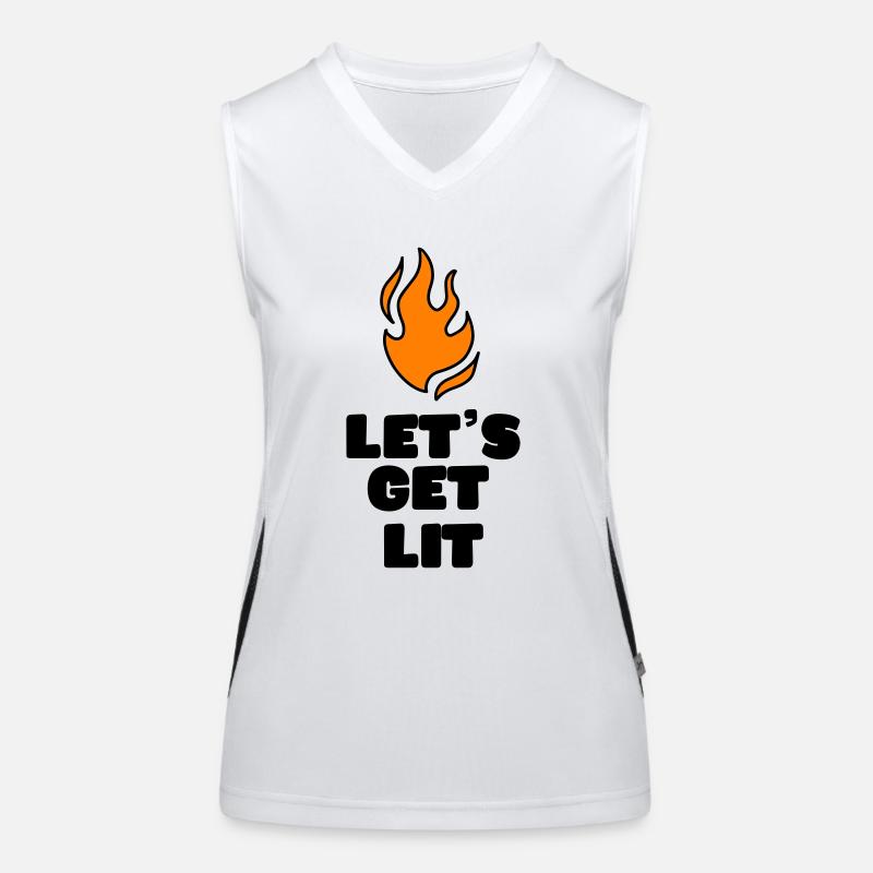 LIGHTER FIRE FIRE CAMPFIRE CAMPGROUND CAMP MOTIFS Women's Functional Contrast Tank Top