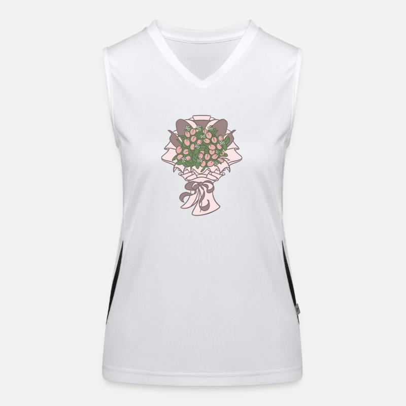 Beau bouquet de fleurs Débardeur respirant contrasté Femme