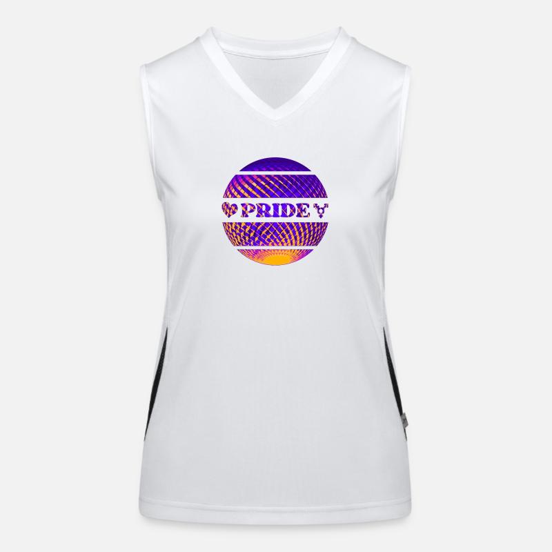 Pride bunte Diskokugel Funktionelles Kontrast-Tank Top für Frauen