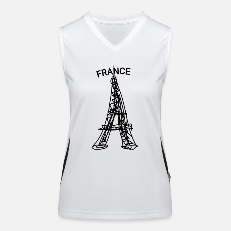 Paris - Eiffel Tower - France Women's Functional Contrast Tank Top