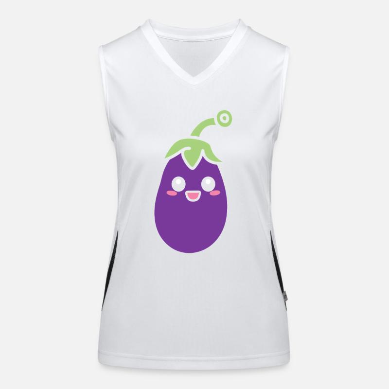 Aubergine Funktionelles Kontrast-Tank Top für Frauen
