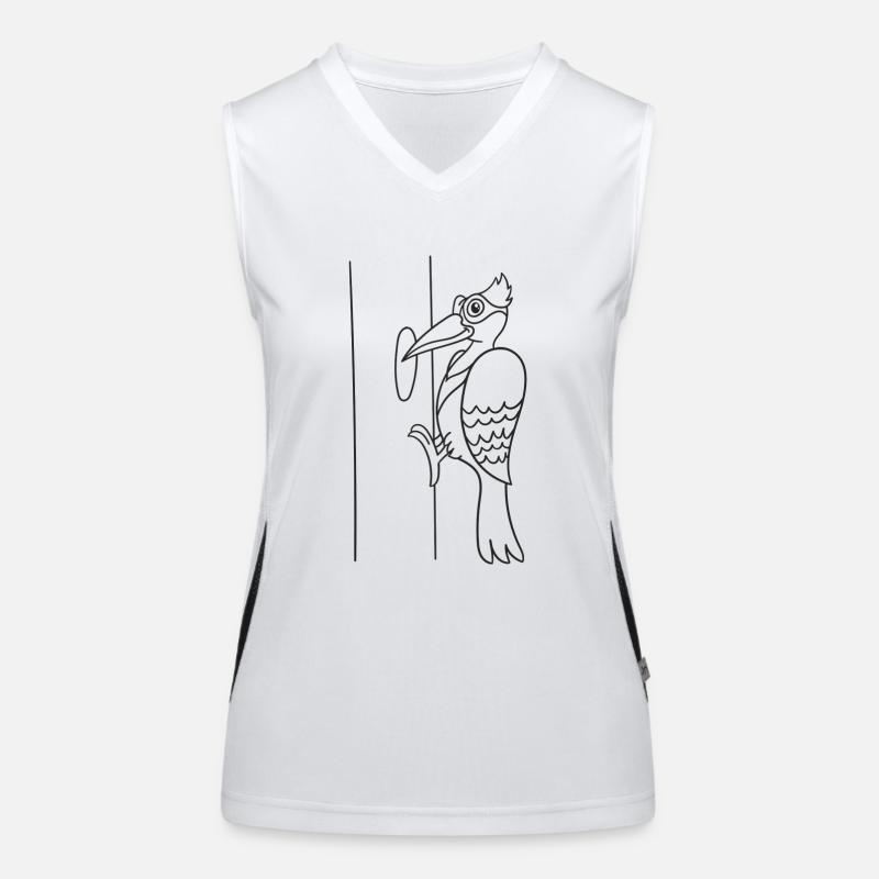 Specht, Vogel, Geschenk, Geschenkidee Funktionelles Kontrast-Tank Top für Frauen