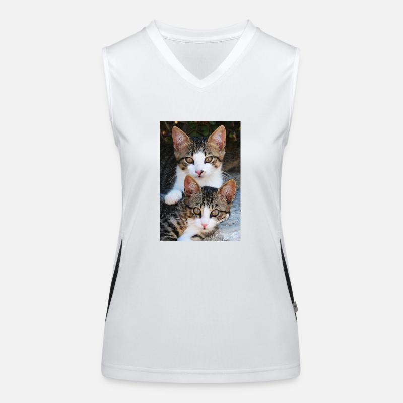 Katzen Funktionelles Kontrast-Tank Top für Frauen