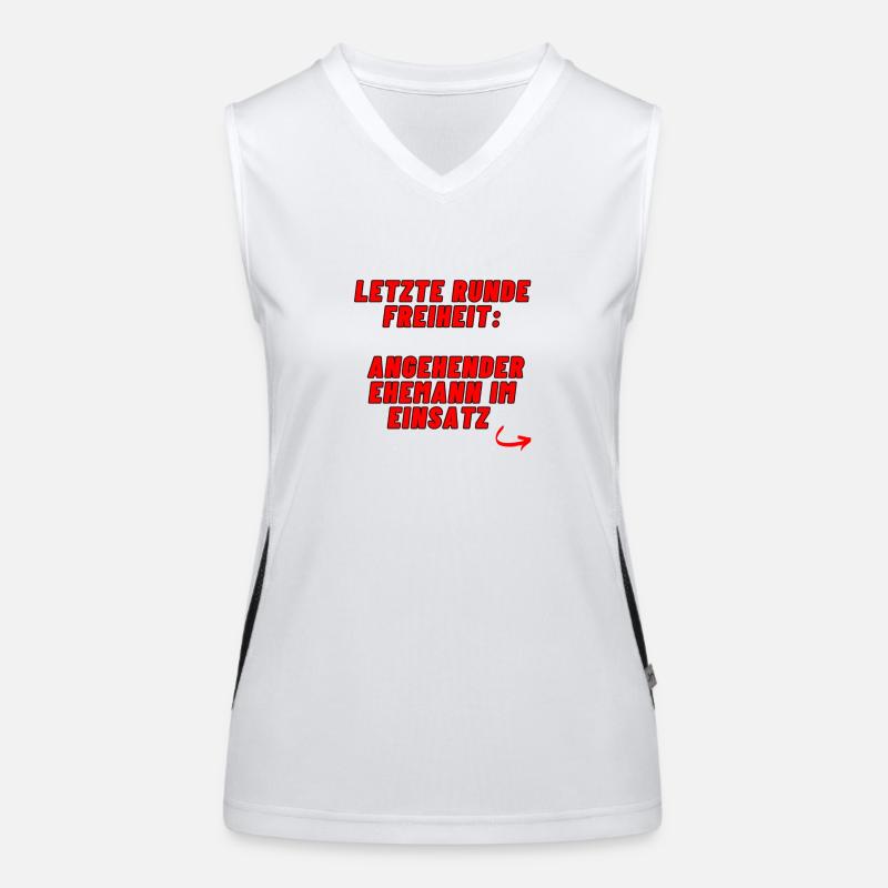 Junggesellenabschied - Ehemann Im Einsatz Funktionelles Kontrast-Tank Top für Frauen