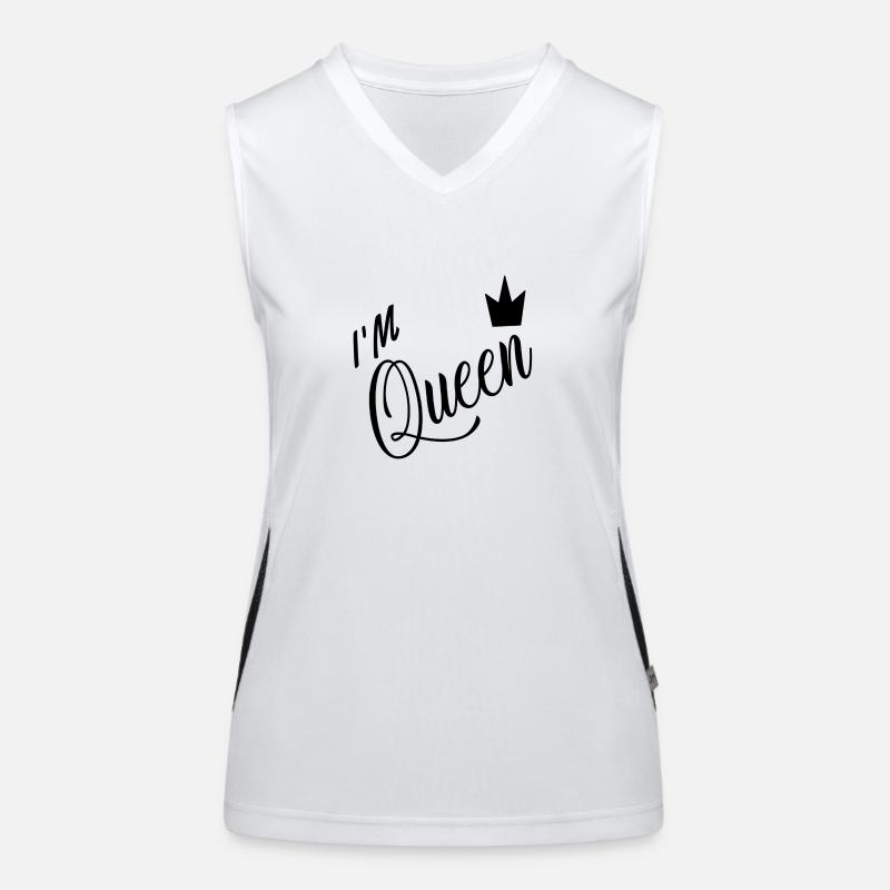 ICH BIN KÖNIGIN Funktionelles Kontrast-Tank Top für Frauen