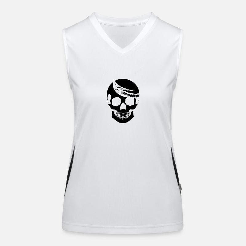 Conception propre du crâne vectoriel noir Débardeur respirant contrasté Femme