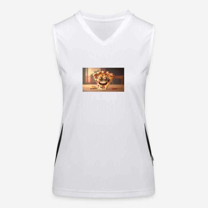 Happy Pizza Funktionelles Kontrast-Tank Top für Frauen