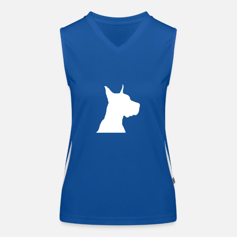 dobermann Funktionelles Kontrast-Tank Top für Frauen