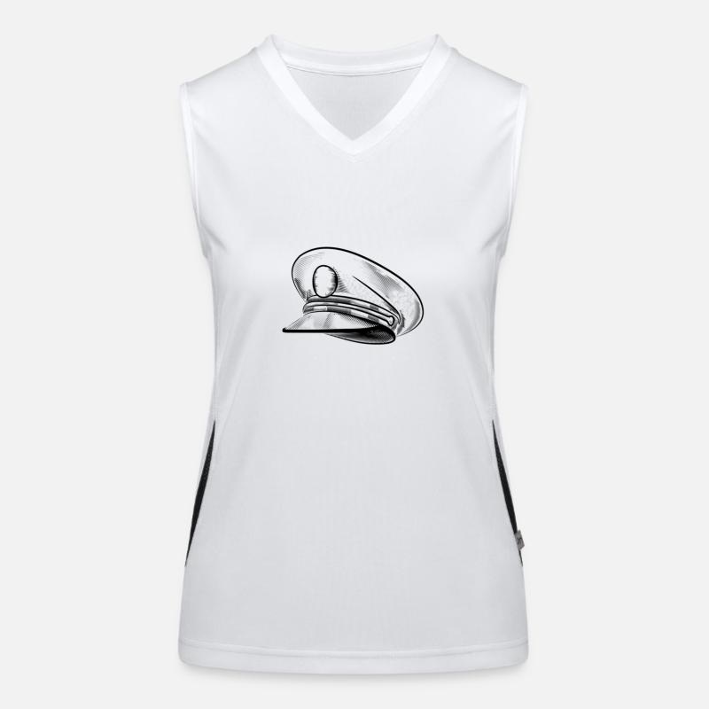 Conception de chapeau uniforme Débardeur respirant contrasté Femme