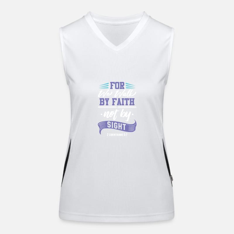 bibel glaube Funktionelles Kontrast-Tank Top für Frauen