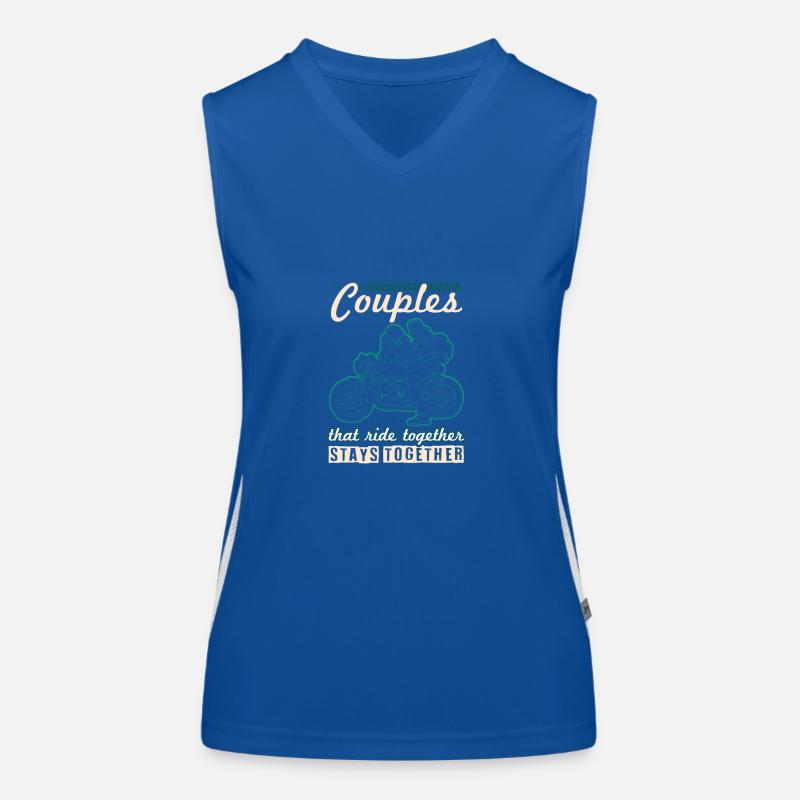 motorcycle pairs saying biker Women's Functional Contrast Tank Top