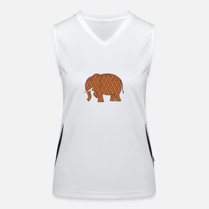 Elefant Funktionelles Kontrast-Tank Top für Frauen