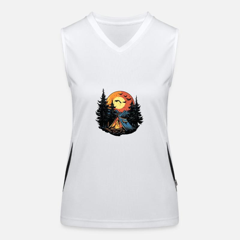 Camping Wald Zelt Funktionelles Kontrast-Tank Top für Frauen