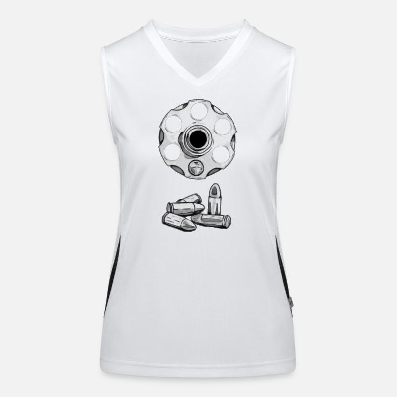Bullet Turret Pattern Women's Functional Contrast Tank Top