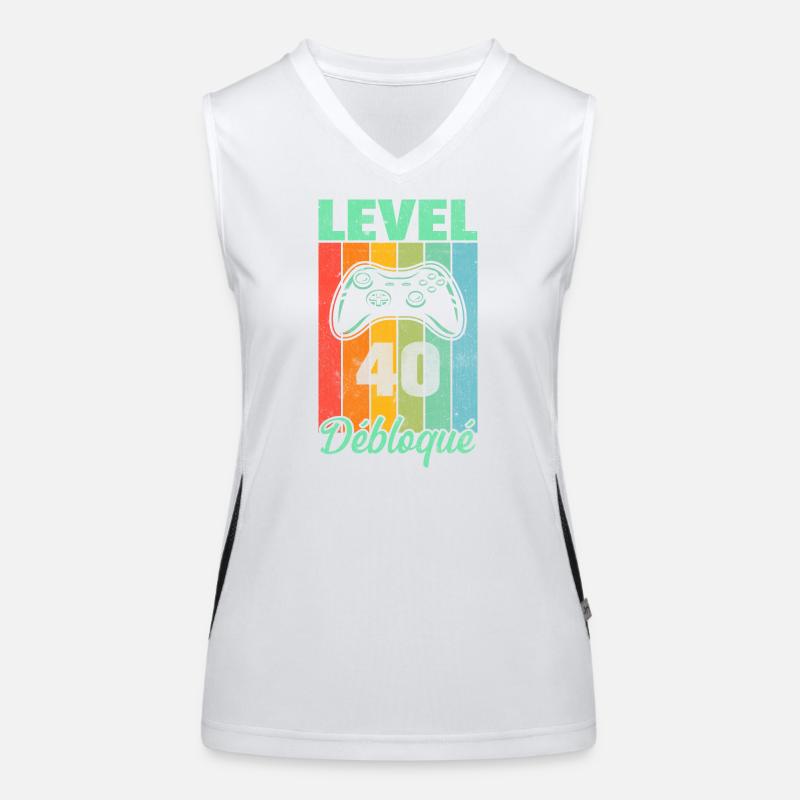 Level 40 freigeschaltet Funktionelles Kontrast-Tank Top für Frauen