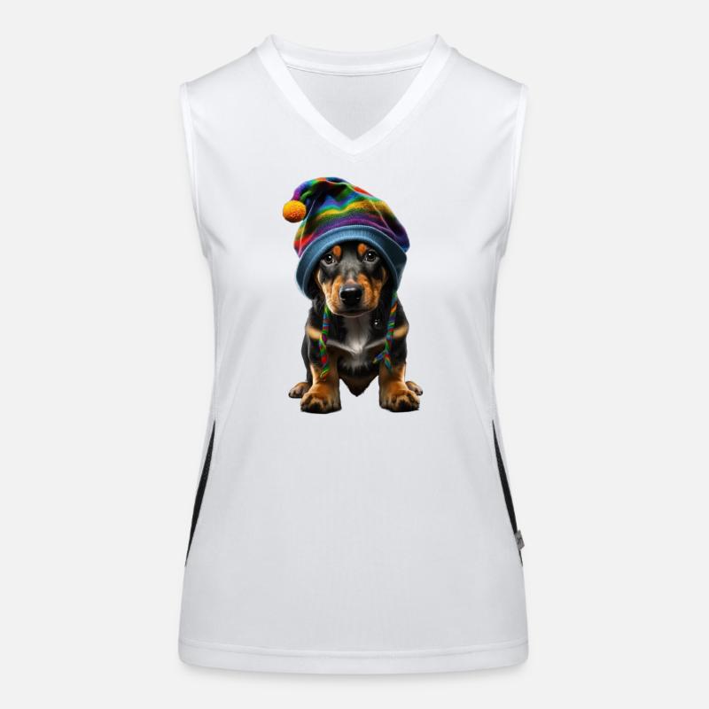 Stylish Pup Funktionelles Kontrast-Tank Top für Frauen