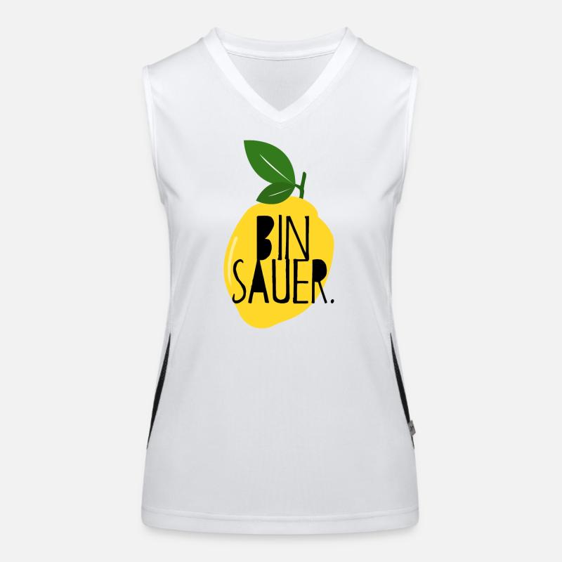 Bin sauer - Zitrone - Schlechte Laune - Statement Funktionelles Kontrast-Tank Top für Frauen