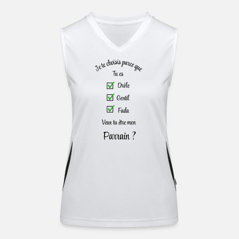 Willst du mein Patenonkel werden? Funktionelles Kontrast-Tank Top für Frauen