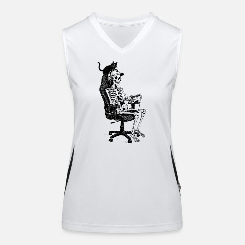 Gaming Skeleton Funktionelles Kontrast-Tank Top für Frauen