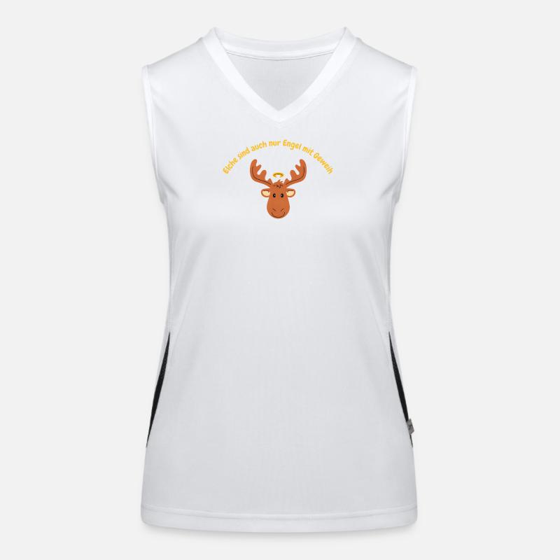 Moose are also just angels with antlers Women's Functional Contrast Tank Top