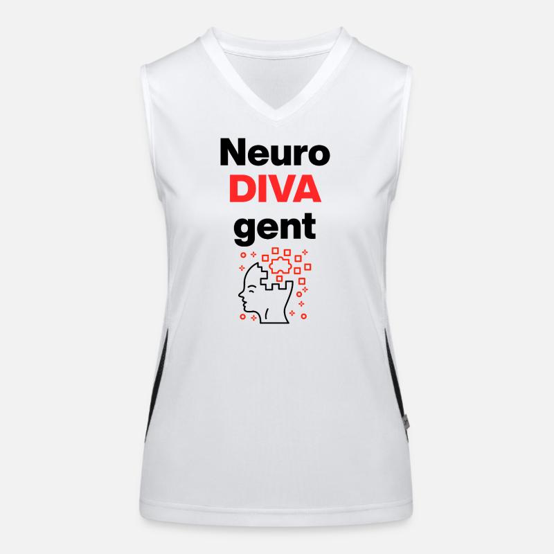 NeuroDIVAgent – Neurodivergent & Proud, ADHD Women's Functional Contrast Tank Top