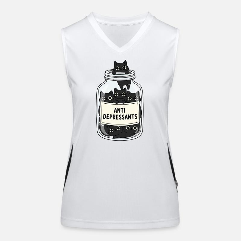 Antidépresseurs Cat Jar Débardeur respirant contrasté Femme