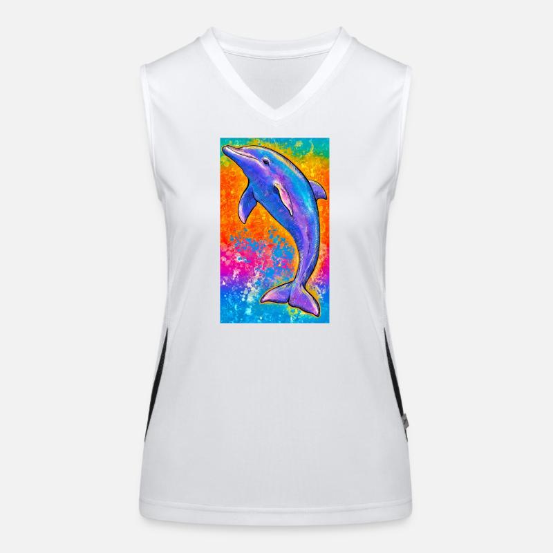Delfin Funktionelles Kontrast-Tank Top für Frauen