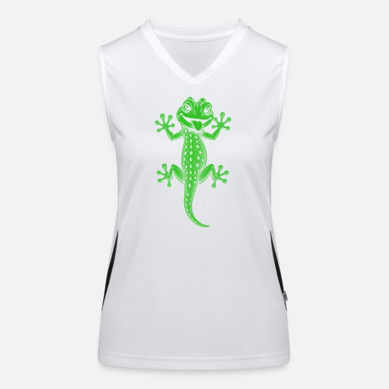 Gecko Funktionelles Kontrast-Tank Top für Frauen