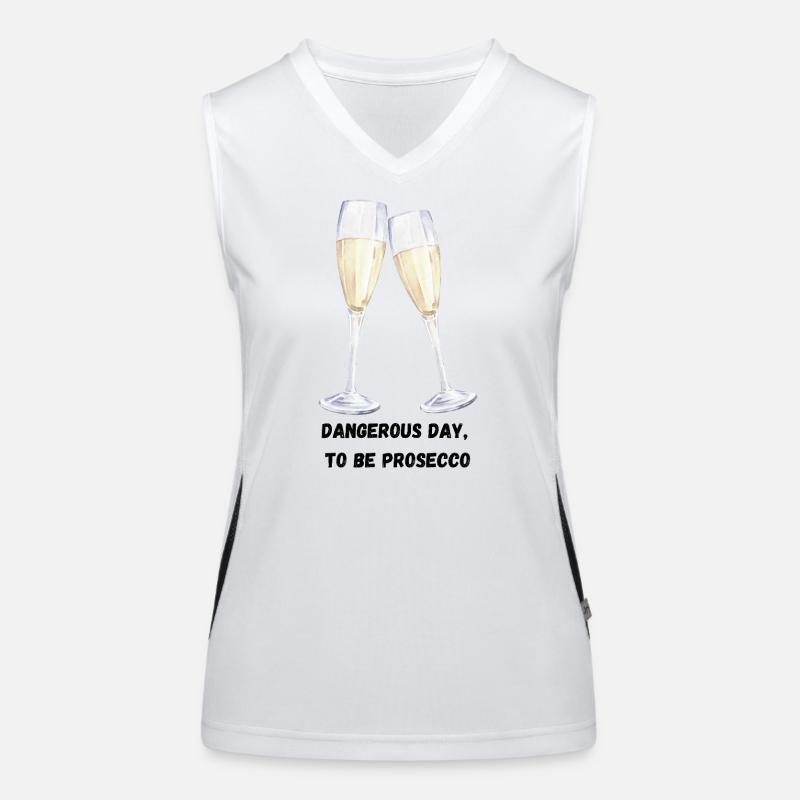 Prosecco Gläser Funktionelles Kontrast-Tank Top für Frauen